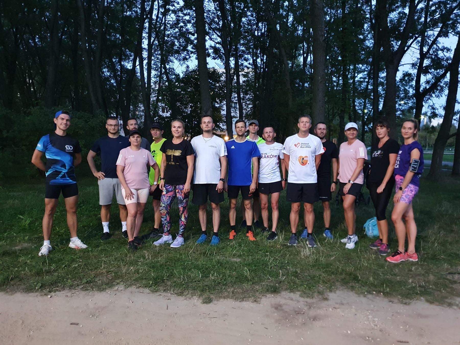 Członkowie SD Team podczas wspólnego treningu w parku
